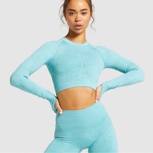 NWT GYMSHARK ADAPT CAMO SEAMLESS CROP TOP